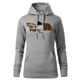 Da Oid Sinzer Pferdegespann Sweatshirt Hoody Damen Grau Meliert Kieling Front